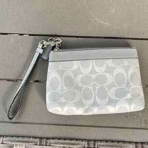 Like new silver coach wallet